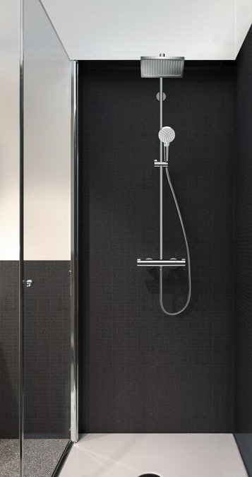 Coloana de dus Hansgrohe Crometta E240 1 jet cu baterie termostatata crom [3]