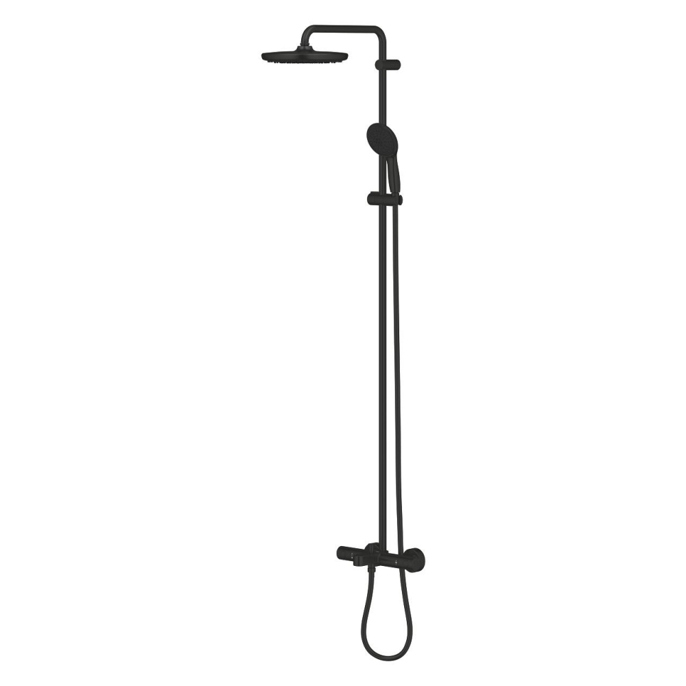 Sistem de cada Grohe Tempesta 250, aparent, pipa cada, termostat, 250 mm, 1 functie, negru [4]