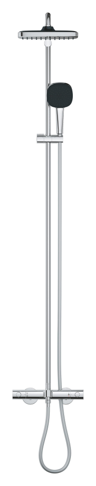 Sistem de cada Grohe Vitalio Comfort 250 termostat, 250 mm, 2 pulverizari, diverter cada, anti-calcar, crom [5]