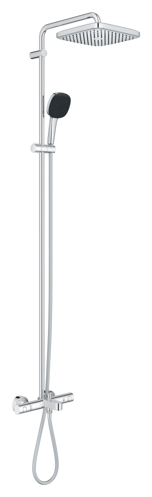 Sistem de cada Grohe Vitalio Comfort 250 termostat, 250 mm, 2 pulverizari, diverter cada, anti-calcar, crom [4]