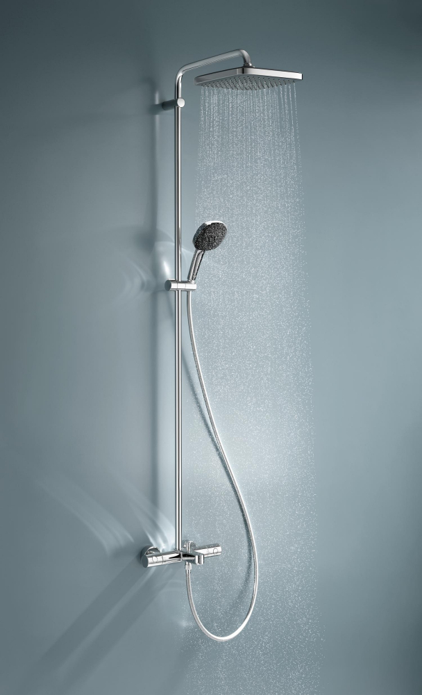 Sistem de cada Grohe Vitalio Comfort 250 termostat, 250 mm, 2 pulverizari, diverter cada, anti-calcar, crom [10]