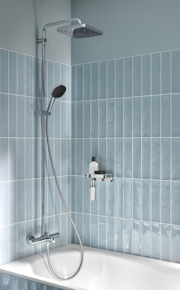 Sistem de cada Grohe Vitalio Comfort 250 termostat, 250 mm, 2 pulverizari, diverter cada, anti-calcar, crom [9]