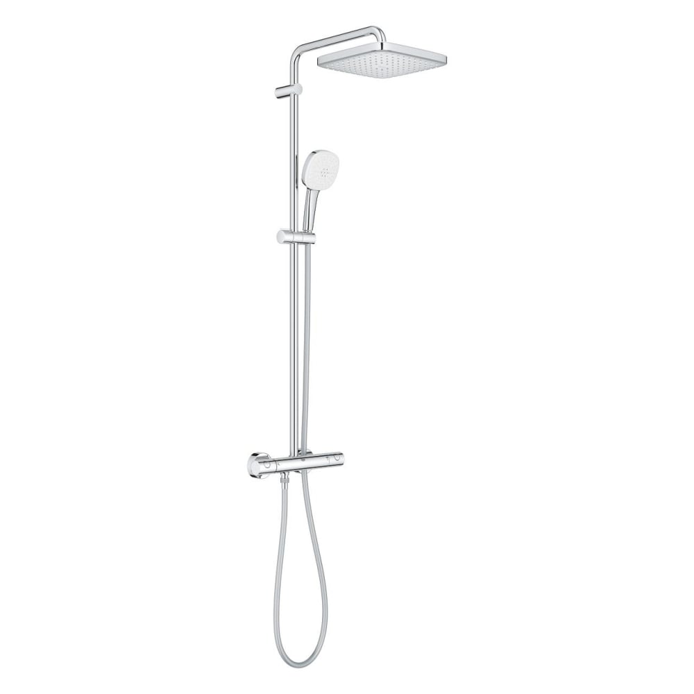 Sistem de dus cu termostat pentru montare pe perete Grohe Tempesta System 250 Cube crom [2]