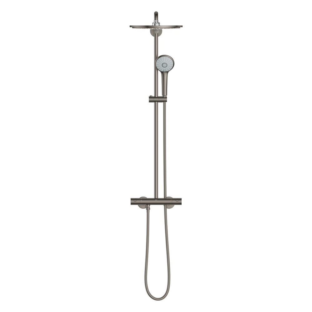 Sistem de dus Grohe Euphoria 310, aparent, termostat, 310 mm, anti-oparire, 3 functii, pivotant, furtun 1.75 m, anti-calcar, antracit mat [2]