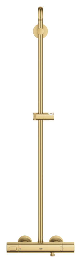 Sistem de dus Grohe Rainshower 310 9, 5 l, aparent, termostat, ajustabil, furtun de dus, para de dus, cartus ceramic, auriu mat [7]