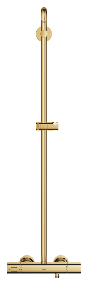 Sistem de dus Grohe Rainshower 310 9, 5 l, aparent, termostat, ajustabil, furtun de dus, para de dus, cartus ceramic, auriu lucios [7]