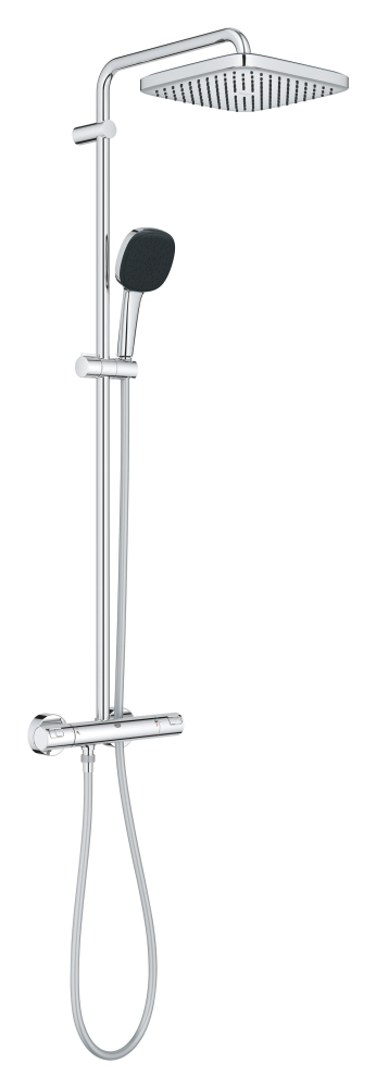 Sistem de dus Grohe Vitalio comfort 250 termostat, aparent, furtun de dus, para de dus, 2 jeturi, crom [4]