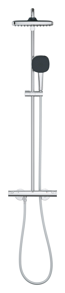 Sistem de dus Grohe Vitalio comfort 250 termostat, aparent, furtun de dus, para de dus, 2 jeturi, crom [5]