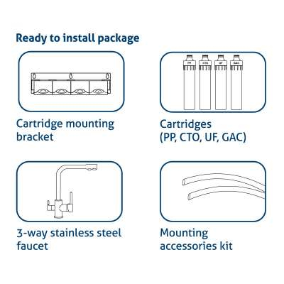 SISTEM ULTRAFILTRARE APA PUR4 UF 11 BATERIE 3 CAI - VALROM GAMA aquaPUR [3]