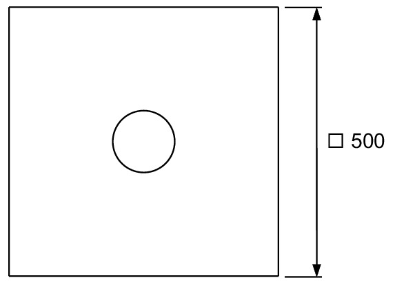 Membrana TECEdrainpointS din EPDM pentru sistem etansare pe flansa, 480 x 480 mm [2]