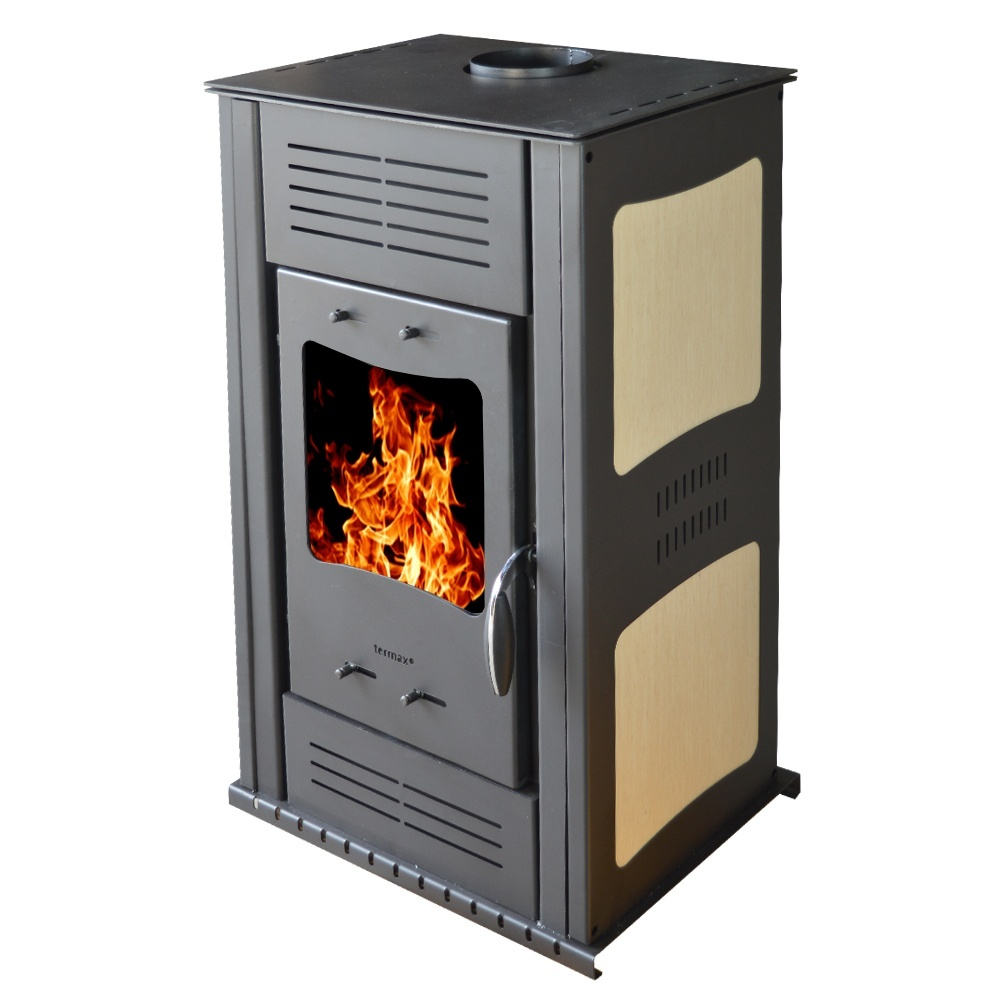 Soba pe lemne cu ferestre laterale Termax Ambra bej 9,47 kW [2]