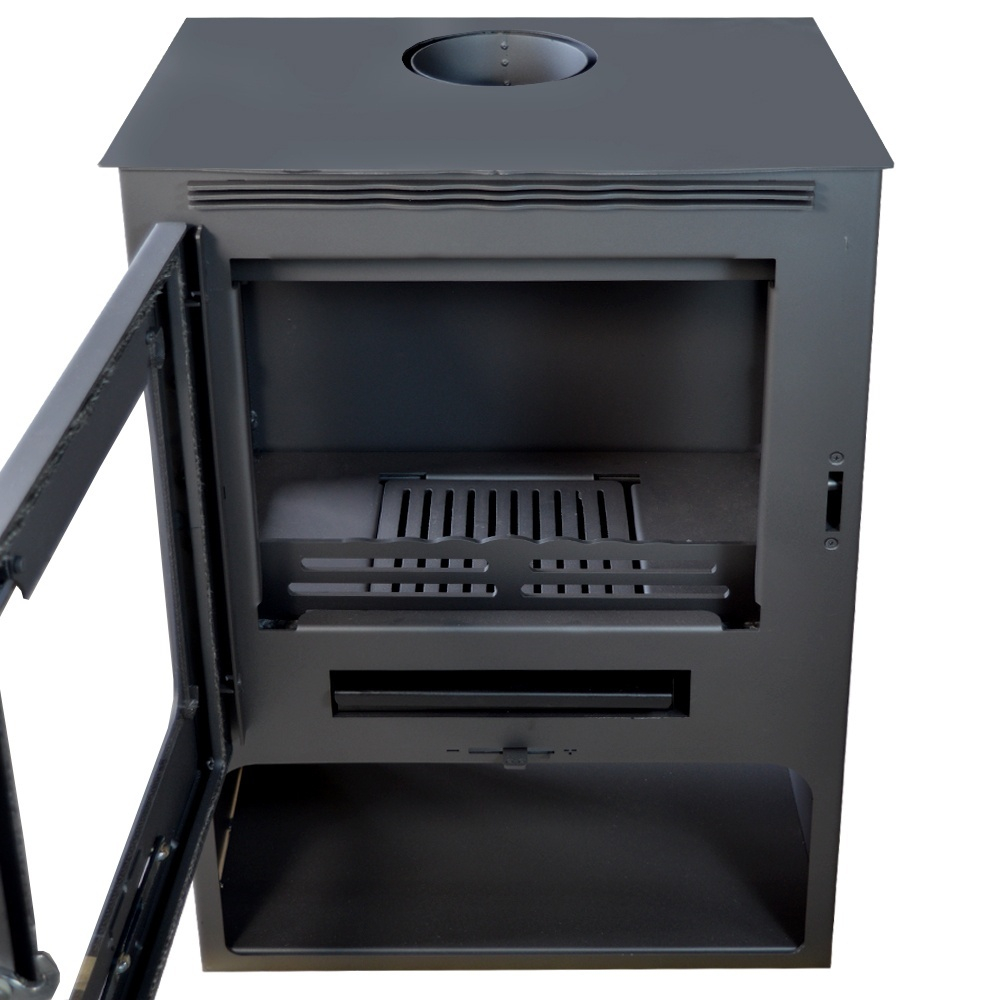 Soba pe lemn Termax Atria neagra cu spatiu depozitare 12,2 kW [6]