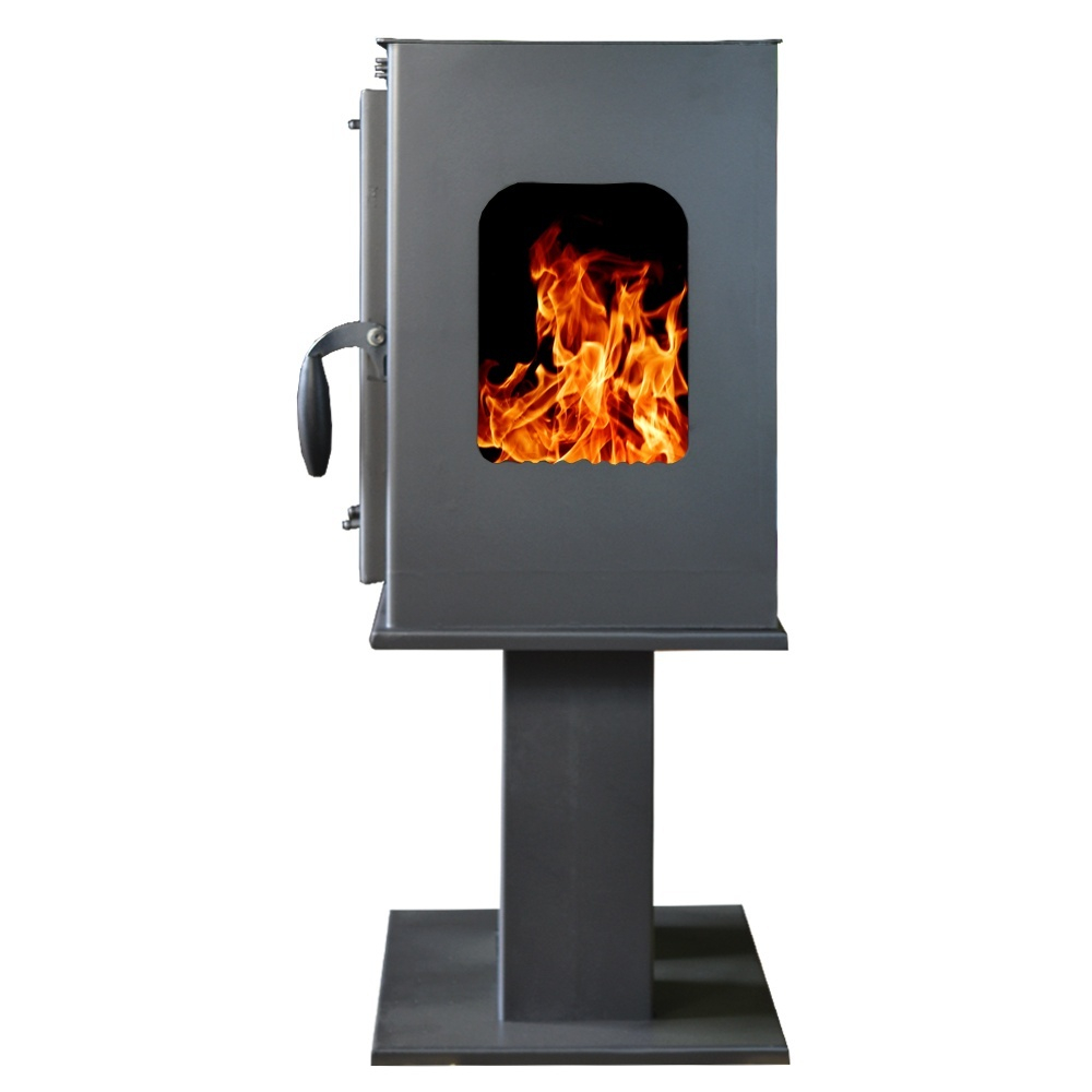 Soba pe lemn cu picior Termax Luxora neagra 12,2 kW [4]