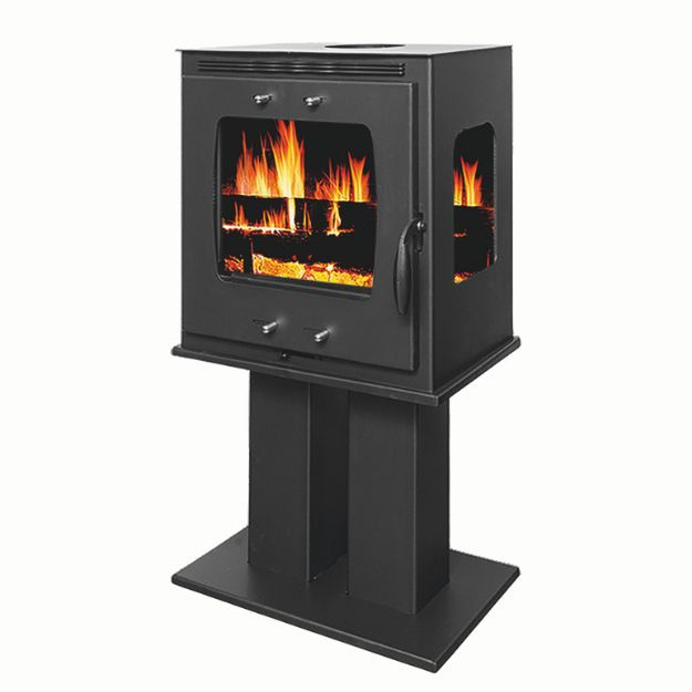 Soba pe lemn cu picior Termax Luxora neagra 12,2 kW [3]