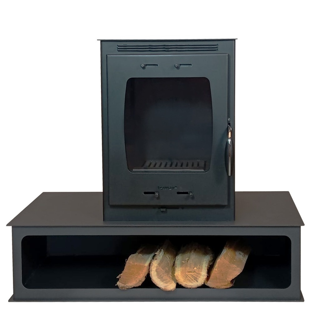 Soba lemne Termax Mina neagra cu spatiu pentru lemne 9,47 kW [2]