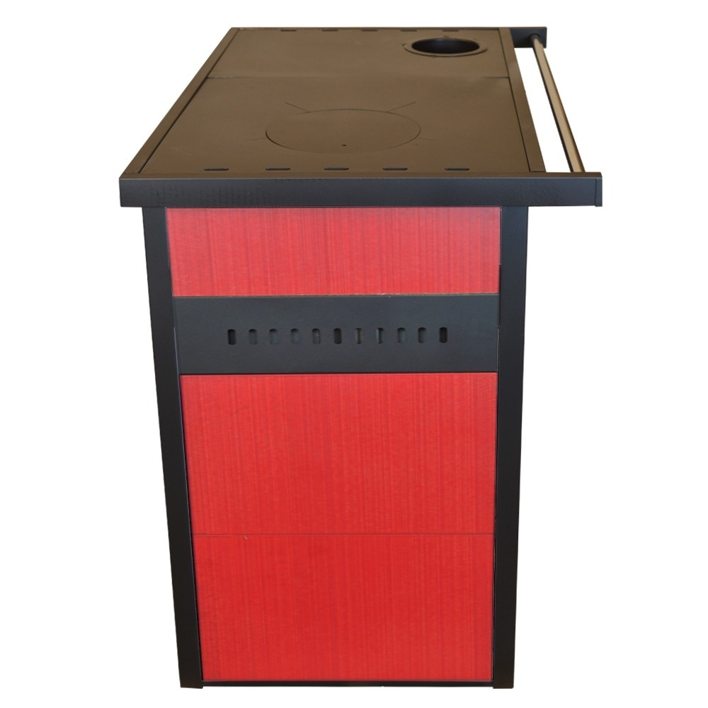 Soba de gatit pe lemne Termax Nobil rosie 7,12 kW cu cuptor si geam [2]