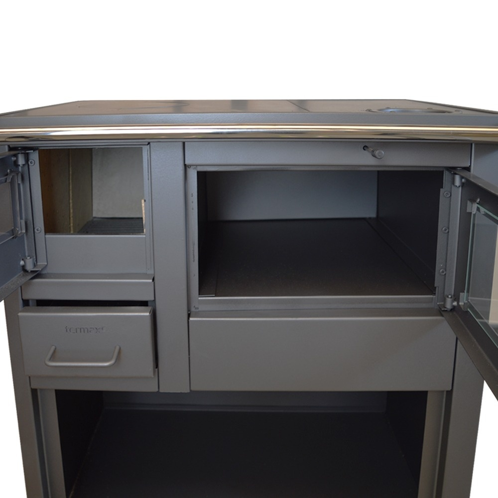 Soba pe lemne de bucatarie Termax Popular antracit 7,12 kW cu cuptor [6]