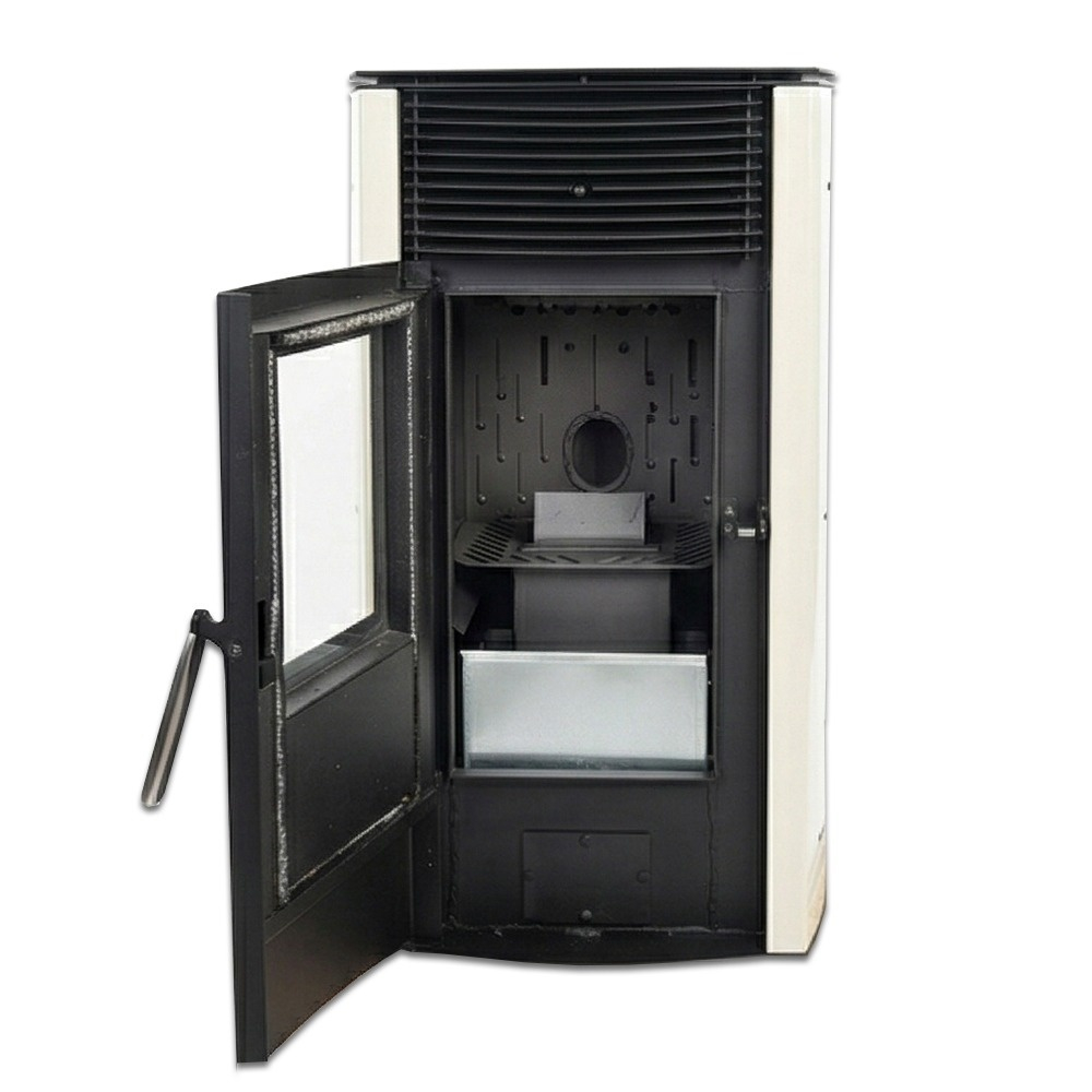Soba pe peleti KOPH PD 8 kW, cu aer cald, buncar peleti 8 kg, 50 mp, Crem [4]