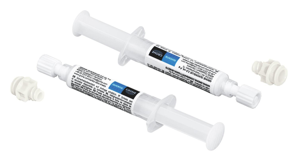 Solutie adeziva Grohe QuickGlue A2, 2x2.5 ml, pentru accesorii de baie, lipire pe gresie, marmura, piatra, sticla, beton, lemn, pastic si metal, intarire in 24 ore [2]