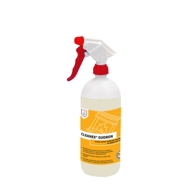 Solutie pentru curatarea cazanelor cu combustibil solid, pulverizator 1 kg Cleanex Gudron, Chemstal [1]