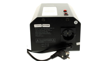 Stabilizator automat de tensiune cu servo motor Well 1000VA negru montabil pe perete [2]