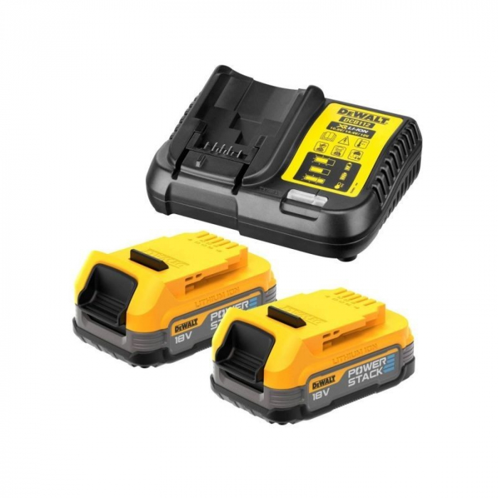 Kit DeWalt DCB1102E2, Statie incarcare + 2 x acumulatori 2 Ah POWERSTACK [1]