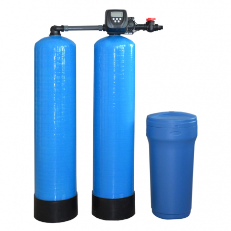 STATIE DEDURIZARE SOFT 125 TWIN Q=5,0mc/h CU BY-PASS - VALROM GAMA aquaPUR [1]