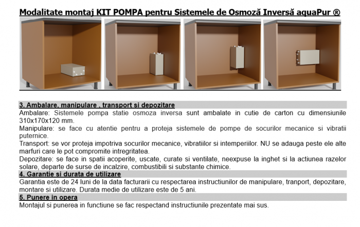 KIT POMPA PENTRU STATIILE DE OSMOZA INVERSA - VALROM GAMA aquaPUR [5]
