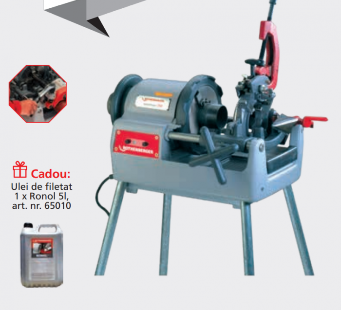 Masina filetat SUPERTRONIC 2 SE Rothenberger, putere 1.150 W, capacitate filetare max 2 toli, cod 56175 [2]