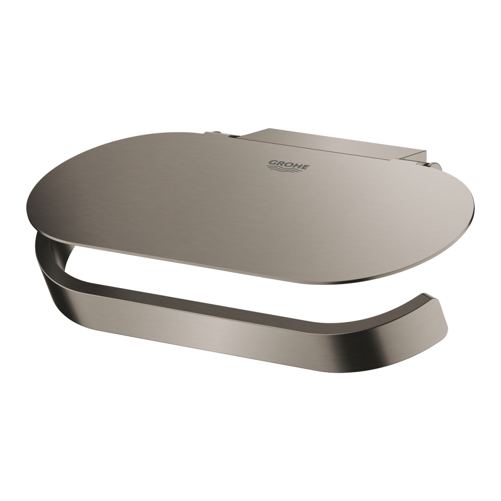 Suport hartie igienica Grohe Selection cu capac, 1 rola, montare pe perete, fixare ascunsa, antracit mat [2]