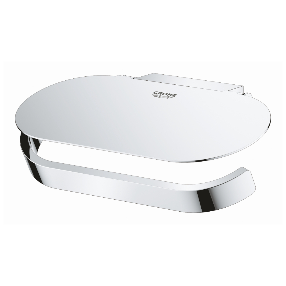 Suport hartie igienica Grohe Selection cu capac, 1 rola, montare pe perete, fixare ascunsa, crom [2]