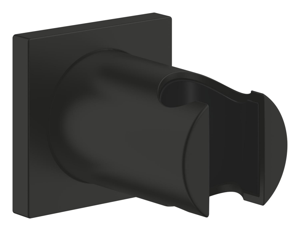 Suport para dus Grohe Rainshower, ornament patrat, montare pe perete, universal, negru mat [3]