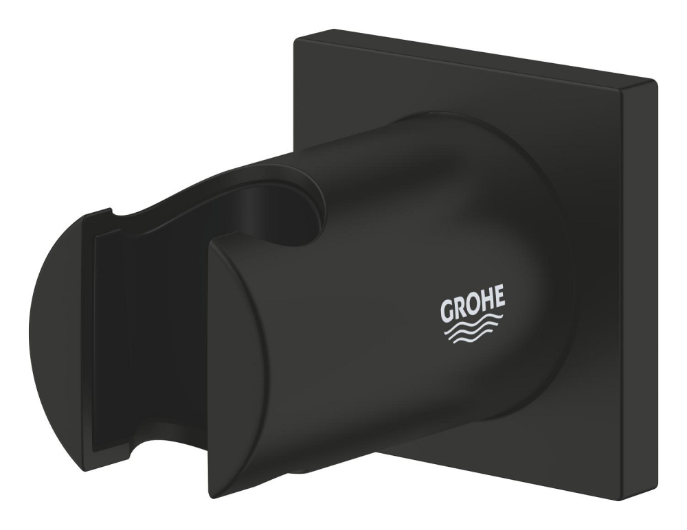 Suport para dus Grohe Rainshower, ornament patrat, montare pe perete, universal, negru mat [5]