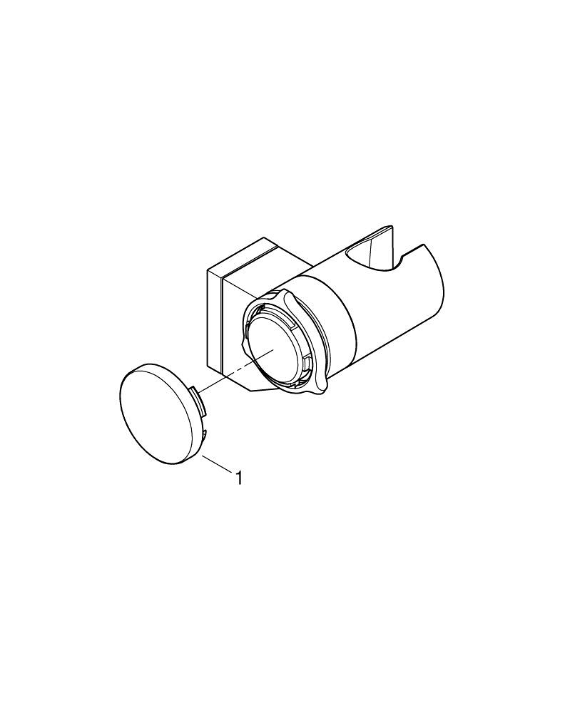 Suport para dus Grohe Vitalio universal, reglabil, crom [19]