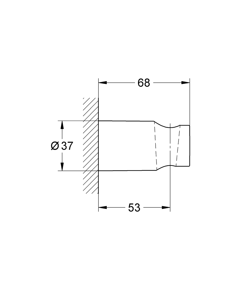 Suport para dus Grohe Vitalio universal, non-ajustabil, crom [3]