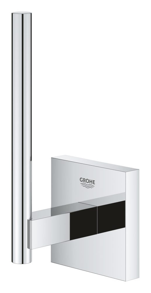 Suport rezerva hartie igienica Grohe Start Cube, montare pe perete, fixare ascunsa, crom [2]