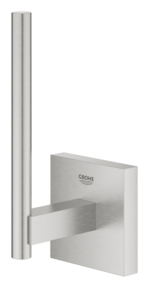Suport rezerva hartie igienica Grohe Start Cube, montare pe perete, fixare ascunsa, crom mat [2]