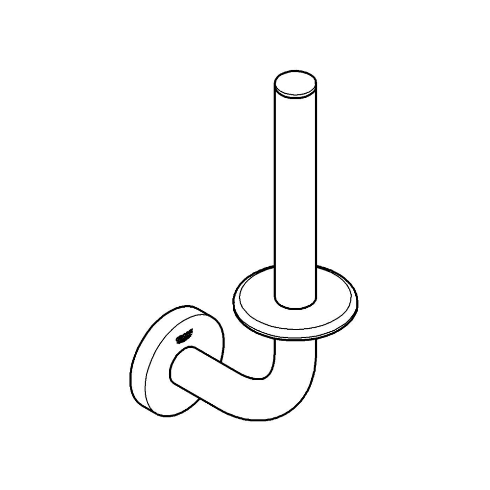 Suport rezerva hartie igienica Grohe Start, montare pe perete, fixare ascunsa, 2 role, crom mat [4]