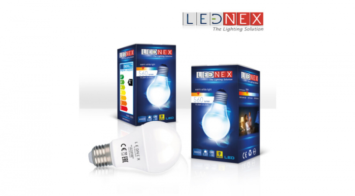Bec led, forma clasica, E27, 7W, 6500K, 560 Lumen, 20000 de ore, lumina rece, ideal pentru bucatarie, Lednex [2]