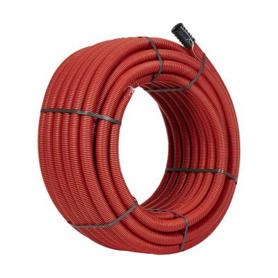 Teava corugata protectie cablu PE ELCOR 450 N/m DE 125, colac 50 ml, rosie, Tehno World [1]