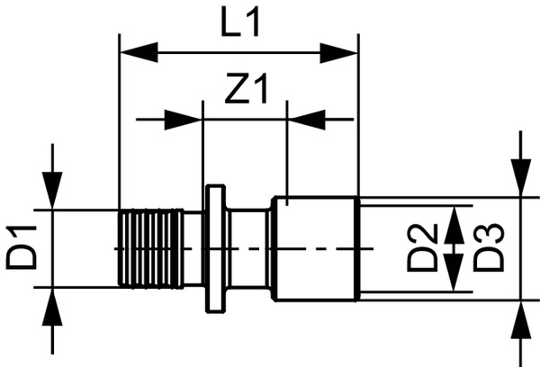 Racord alama TECEflex/teava cupru Ø25 x Ø22 [2]