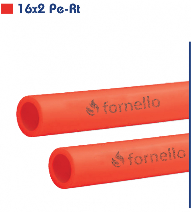 Teava PE-RT incalzire in pardoseala, Fornello, cu bariera de oxigen,16x2 mm, PN 10 bar, lungime colac 200 ml [5]