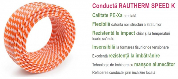 Teava PE-Xa cu banda adeziva, 10x1.1mm, colac 120 ml, Rehau RAUTHERM SPEED K [2]