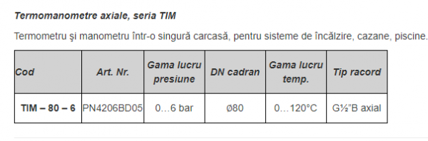 Termomanometru axial DN 80 mm, 0/6 bar, 0/120 °C [2]