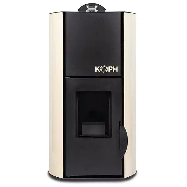 Termosemineu cu peleti KOPH PM 18 kW, 120 mp, buncar 15 kg, diametru cos fum ⌀80 mm, pompa recirculare si vas expansiune incorporate, Crem [7]