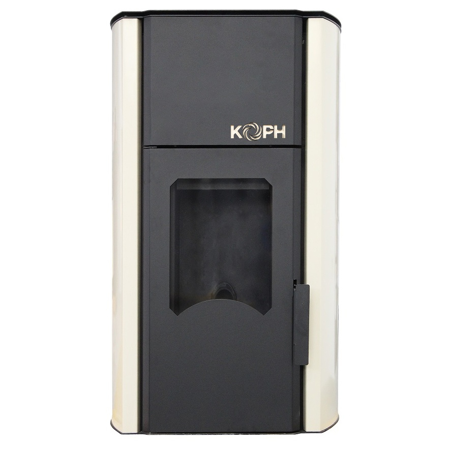 Termosemineu cu peleti KOPH PM 30 kW, 200 mp, buncar peleti 30 kg, diametru cos fum ⌀80 mm, pompa recirculare si vas expansiune incorporate, Crem [3]