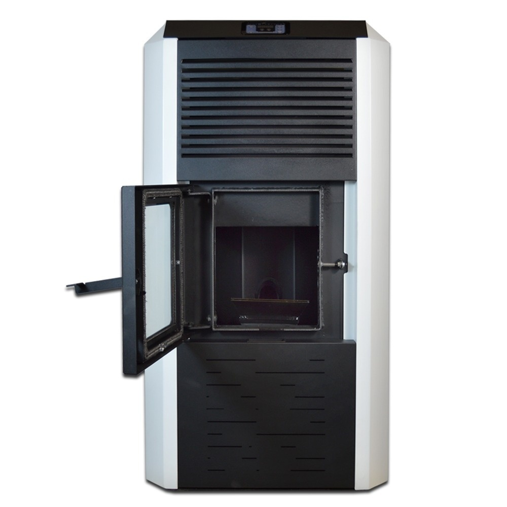 Termosemineu pe peleti Termax Kamin ECO 30 kW alb, buncar 55 kg [8]