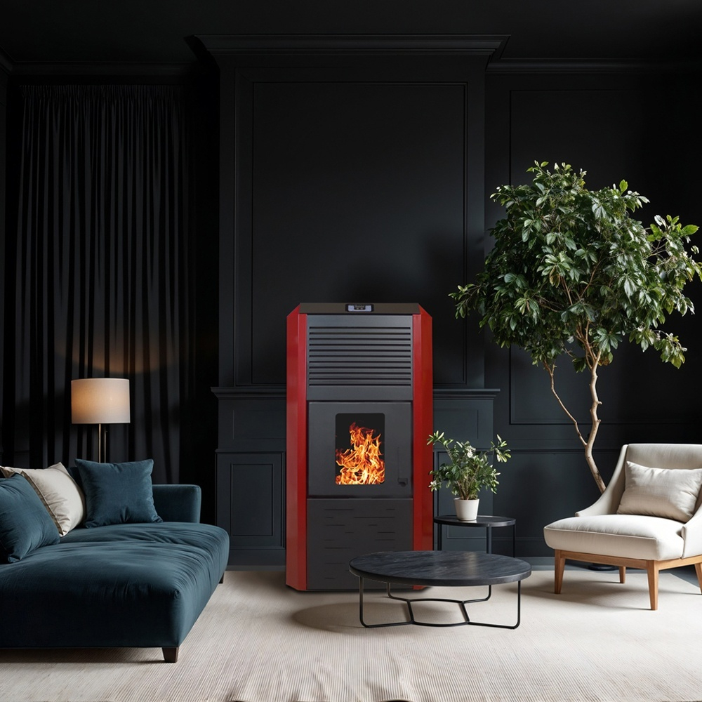 Termosemineu cu peleti Termax Kamin ECO 30 kW bordo pentru 220 mp [5]