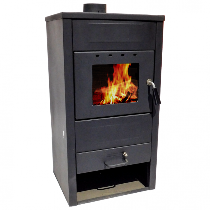 Termosemineu pe lemn, brichete si carbune Fornello model B2E 14 kW, cu manta de apa [3]