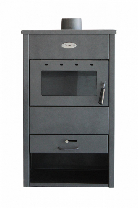 Termosemineu pe lemn, brichete si carbune Fornello model B2E 14 kW, cu manta de apa [2]